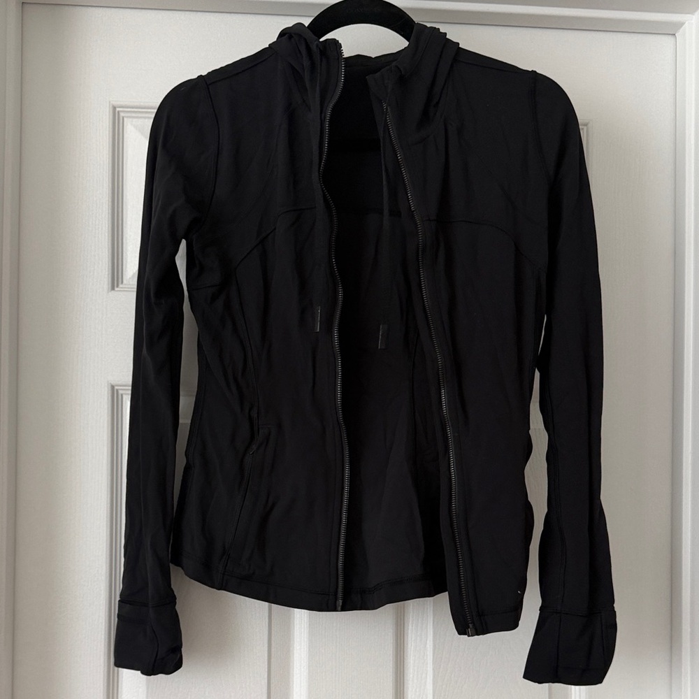 lululemon athletica Black Hooded Utility Jacket with Zip Pockets
